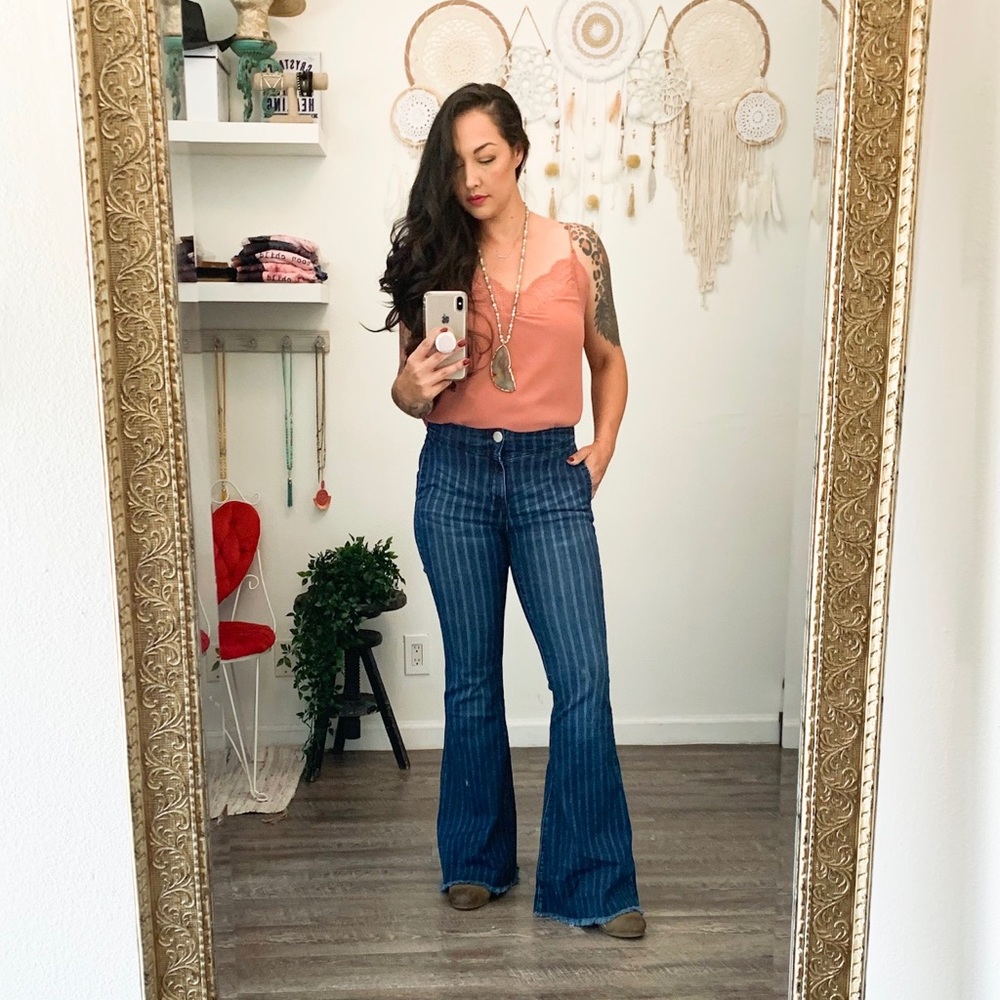 Striped Flare Denim - Picture 5 of 5